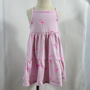 Cat & Jack Pink Tiered Flamingo Print Sundress